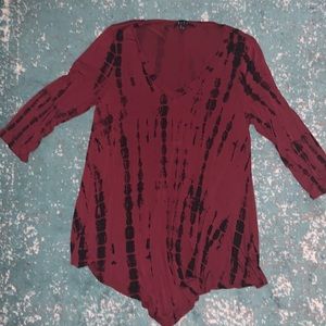 B.L.E.U. Maroon Dress Top